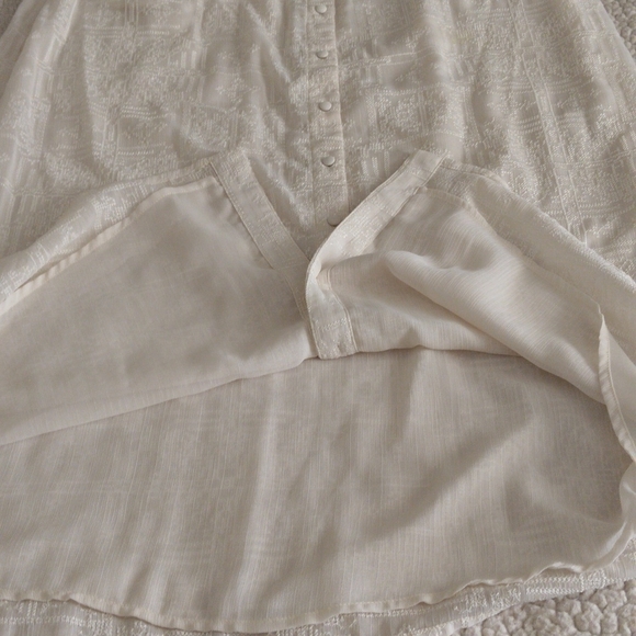 Tularosa Medium Cream Needle Point Midi Skirt - Picture 12 of 17